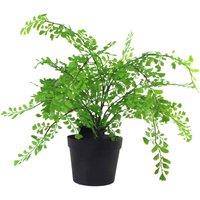 Artificial Fern Plant Pot Maidenhair Fern 35Cm Leaf Design UK Realistic Plant Botanik, Green