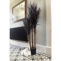 Artificial YUKka Tree Plant Spiky Uv Resistant Outdoor Tree Triple Dark Red And Brown Botanik, Brown