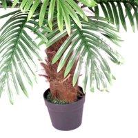 Leaf Artificial Palm Tree Artificial Princess Palm Tree 100Cm Brown Trunk, Green