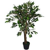 Leaf 90Cm Artificial Ficus 90Cm Plant Green - Large, Green