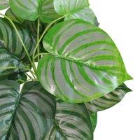 60Cm Artificial Green Stripe Leaf Plant, Green