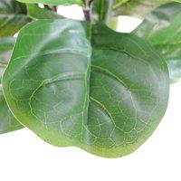 Leaf 90Cm 3Ft Large Artificial Fiddle Fig Tree Ficus Lyrata Plant, Green