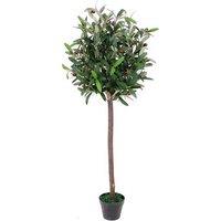 Leaf Artificial Olive Tree 120Cm Fruit Tree, Green