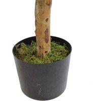 Leaf Artificial Ficus Tree Plant Green Dracaena 100Cm Wood Trunk, Green