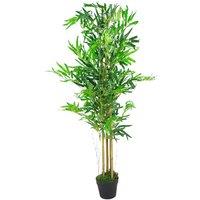 Leaf 120Cm 4Ft Natural Look Artificial Bamboo Plants Trees, Green