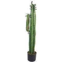 Leaf Artificial Cactus Cacti Plant Black Pot 110Cm Plants, Green