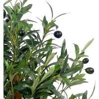 Leaf 65Cm Luxury Artificial Olive Tree Bush - Premium Range, Green