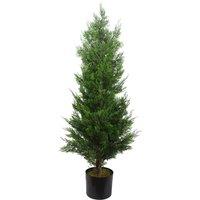 Leaf Cypress Bushy Topiary Tree Artificial 120Cm Plant, Green