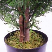 Leaf Large Cedar Topiary Tree Artificial 120Cm Plant, Green