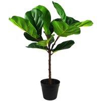 Leaf Artificial Plant Fiddle Fig Tree Plant Fiddle Fig 60Cm, Green