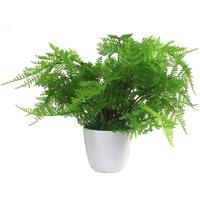 Leaf Artificial Fern Plant Pot Lady Fern 30Cm UK Plants, Green