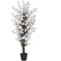 Leaf Artificial 120Cm White Blossom Tree, White