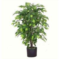 Leaf Artificial Ficus Tree Plant 90Cm Bush Ficus Plants, Green