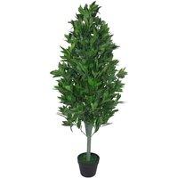 120Cm Leaf Realistic Artificial Bay Cone Laurel Topiary, Green
