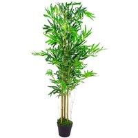 Leaf Artificial Bamboo Plants Trees 120Cm Real Bamboo Canes, Green