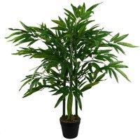 90Cm Leaf Design UK Realistic Artificial Bamboo Plants Trees Green, Green