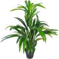 65Cm Leaf Design UK Realistic Large Artificial Foliage Plant With Pot, Green