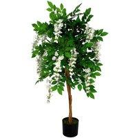 Artificial 130Cm Leaf Design UK Realistic Artificial Wisteria Tree, Green