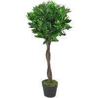 Leaf 90Cm UK Artificial Bay Laurel Topiary Tree Trunk, Green