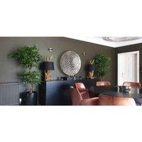 Leaf 150Cm Twisted Trunk Artificial Japanese Fruticosa Style Ficus Tree, Green