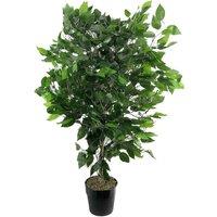 Leaf 90Cm Artificial Ficus Tree Bush - Large Bushy Plant, Green