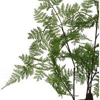 Leaf 150Cm Artificial Natural Moss Base Fern Foliage Plant With Copper Metal Plater, Green