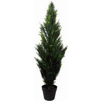 Leaf Cypress Uv Cedar Topiary Tree Artificial 120Cm Plant, Green