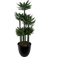 Leaf 60Cm Artificial Tropical YUKka In Planter, Green