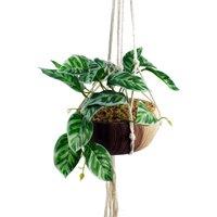 Leaf 85Cm Hanging Artificial Pothos Plant With Planter, Green