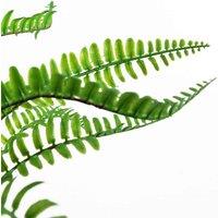 Leaf 40Cm Artificial Fern With Ceramic Planter & Stand, Green