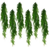 Leaf 6 X 100Cm Hanging Pearls Fern Plant Light Green, Green