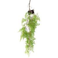 6 X 100Cm Hanging Artificial Leaf Maidenhair Fern Plant Light Green, Green
