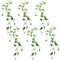 6 X 100Cm Artificial Hanging Trailing Philodendron Small Leaf Plant, Green