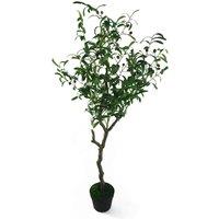 Leaf Artificial Olive Tree Bush UK Artificial Olive Tree, Green