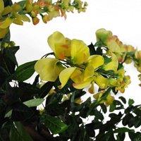 Leaf Artificial Wisteria Tree 120Cm Artificial Yellow Trunk, Yellow