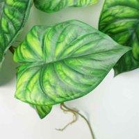 Leaf 120Cm Artificial Hanging Trailing Plant Alocasia Dragon Scale Green, Green