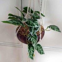 Leaf 85Cm Hanging Artificial Potted Pothos Plant With Planter, Green