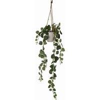 Leaf 90Cm Artificial Potted Trailing Hanging Natural Look Plant Realistic - String Of Hearts, Green