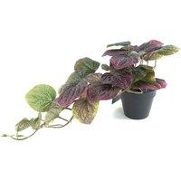 Leaf 35Cm Artificial Trailing Purple Potted Pothos Plant Realistic, Green