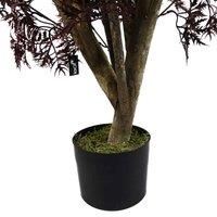 Leaf Artificial 120Cm Red Aralia Tree Artificial Uv Resistant Outdoor, Green