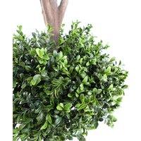Leaf 120Cm Buxus Triple Ball Artificial Tree Uv Resistant Outdoor Topiary, Green