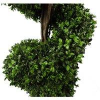 Leaf 150Cm Spiral Buxus Artificial Tree Uv Resistant Outdoor, Green