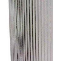 Leaf 31Cm Clear Ridged Glass Vase, White