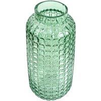 Leaf 30Cm Green Cube Glass Vase, Green