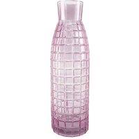 Leaf 49Cm Tall Pink Square Glass Vase, Pink