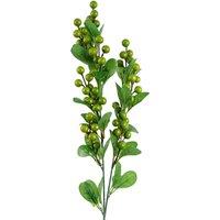 Leaf Pack Of 6 X 70Cm Artificial Green Berry Spray, Green