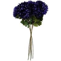 Leaf Pack Of 6 X 75Cm Extra Large Reflex Chrysanthemum - Purple, Purple