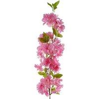 Leaf Pack Of 6 X 100Cm Pink Artificial Blossom Stem, Pink