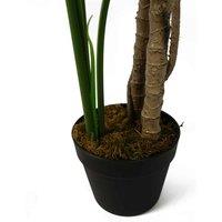 Leaf 150Cm 5Ft Luxury Monstera Cheese Plant Black Pot, Green