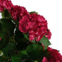 Leaf 75Cm Artificial Pink Bush Hydrangea Plant Potted, Pink